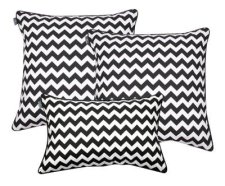 Pillowcase set Zig Zag Black White