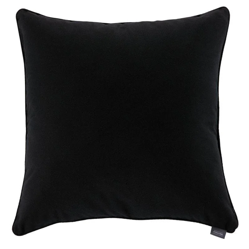 Poduszka dekoracyjna Belts Black White 60x60cm tył