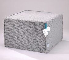 Pouf for sitting Comfortable Flat grey