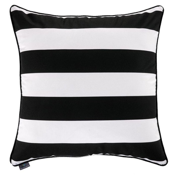 Poduszka dekoracyjna Belts Black White 60x60cm